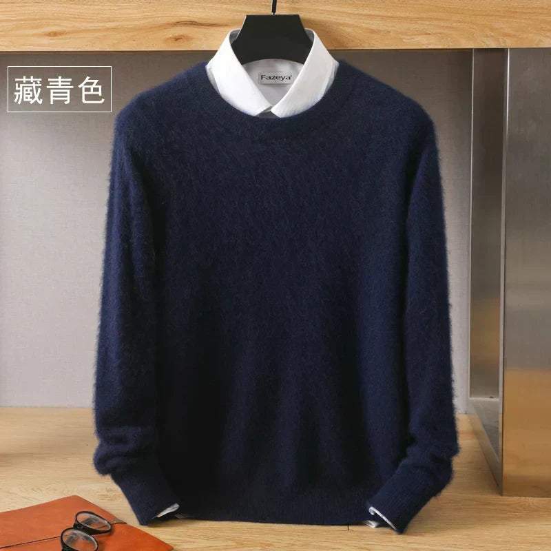 Maglione con scollo a O in cashmere Lyra | 100% pura maglia giapponese