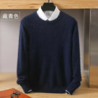 Maglione con scollo a O in cashmere Lyra | 100% pura maglia giapponese