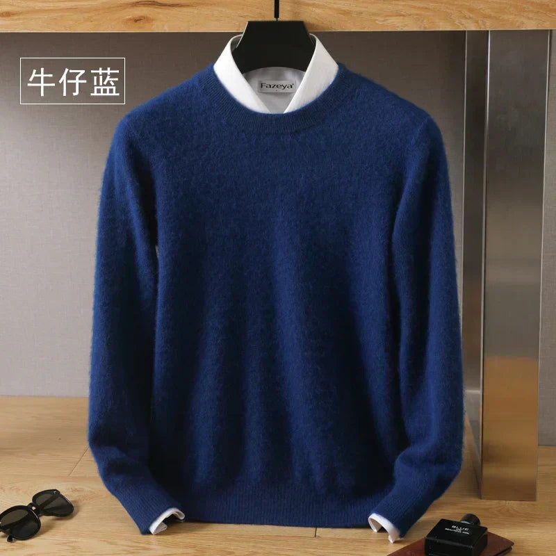 Maglione con scollo a O in cashmere Lyra | 100% pura maglia giapponese