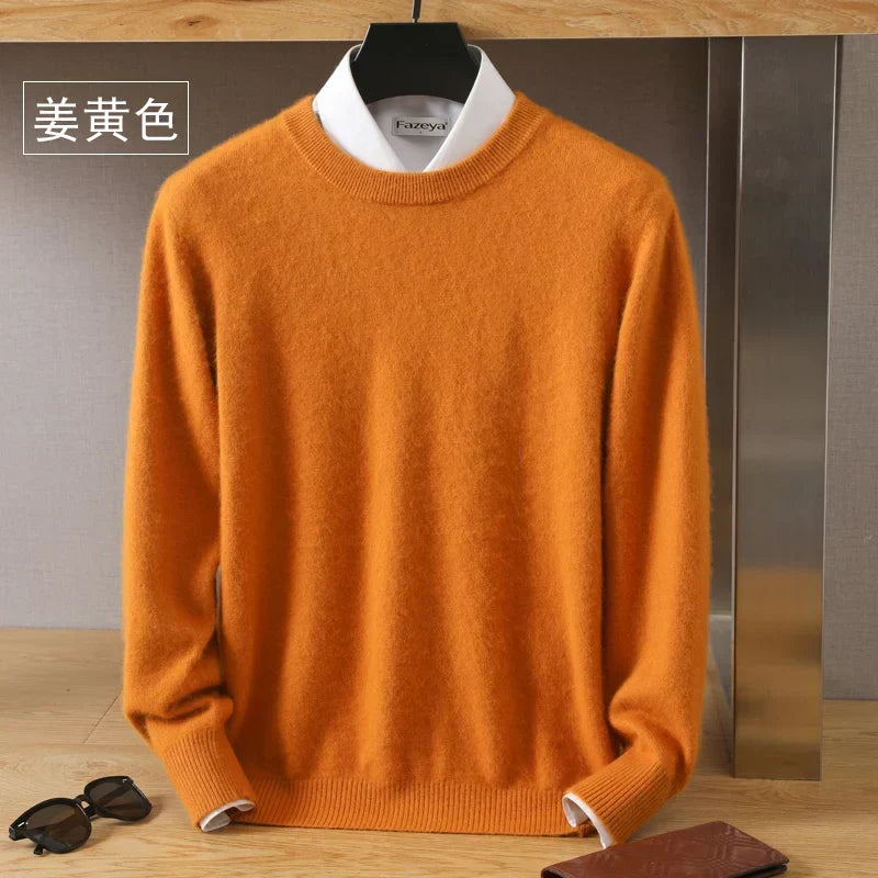 Maglione con scollo a O in cashmere Lyra | 100% pura maglia giapponese