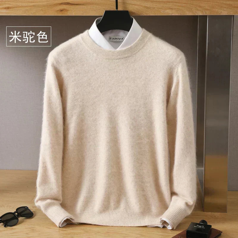 Maglione con scollo a O in cashmere Lyra | 100% pura maglia giapponese