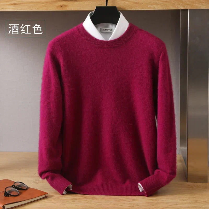 Maglione con scollo a O in cashmere Lyra | 100% pura maglia giapponese