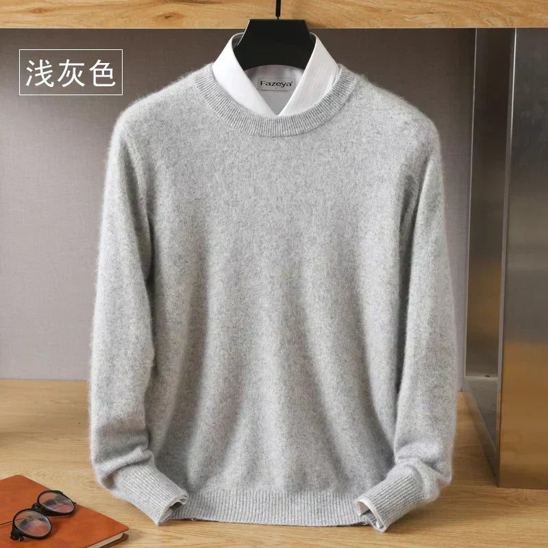 Maglione con scollo a O in cashmere Lyra | 100% pura maglia giapponese