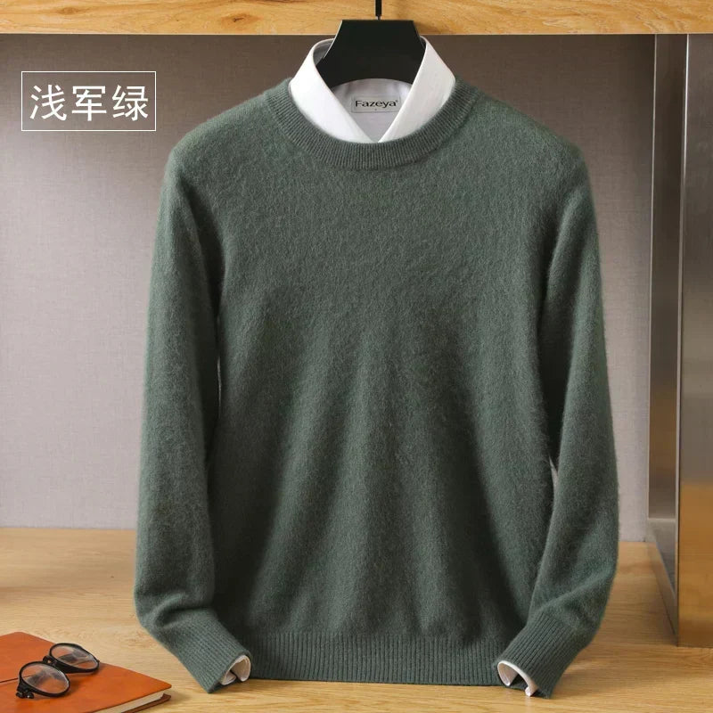 Maglione con scollo a O in cashmere Lyra | 100% pura maglia giapponese