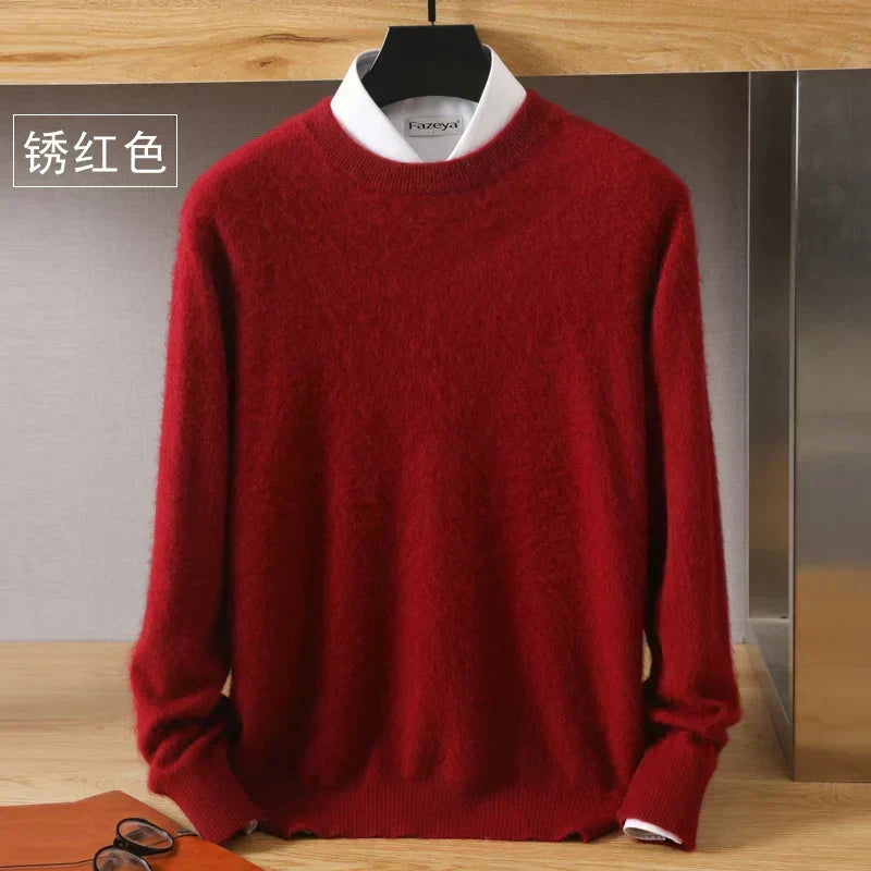 Maglione con scollo a O in cashmere Lyra | 100% pura maglia giapponese