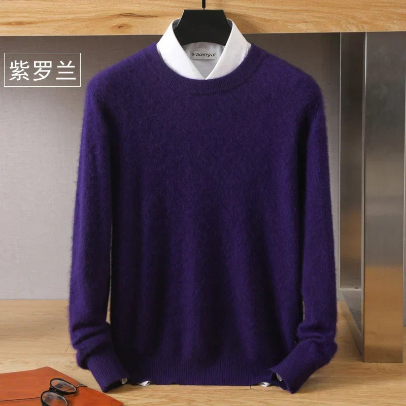 Maglione con scollo a O in cashmere Lyra | 100% pura maglia giapponese