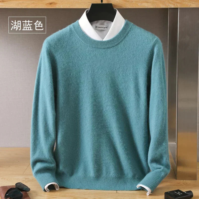 Maglione con scollo a O in cashmere Lyra | 100% pura maglia giapponese