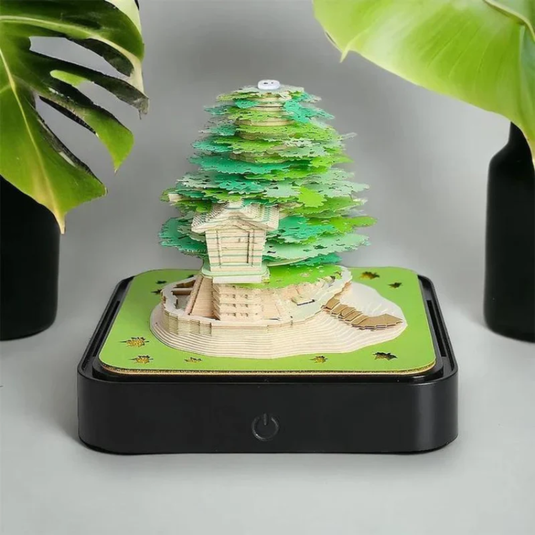 Calendario magico 2026 | Albero verde con luci