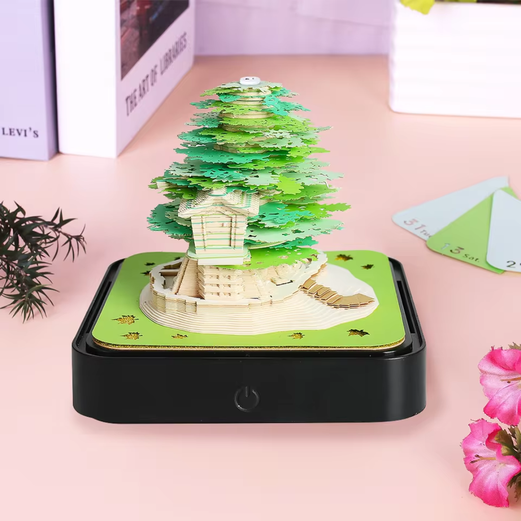 Calendario magico 2026 | Albero verde con luci