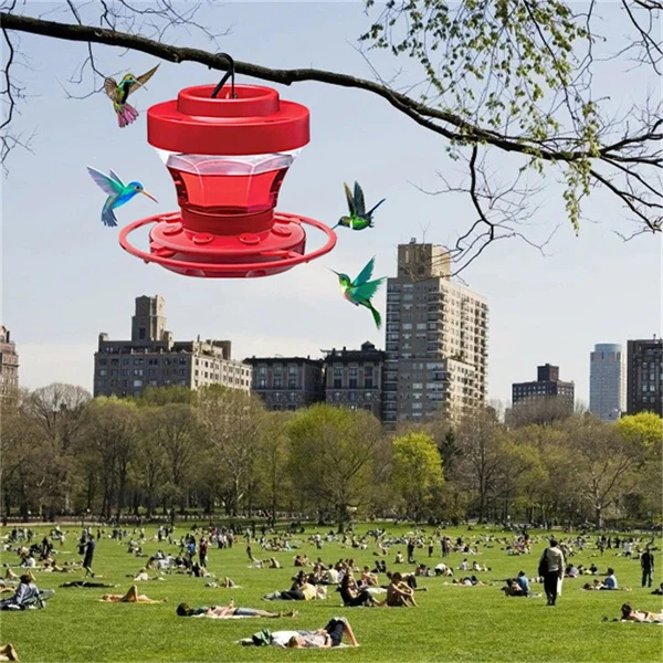 Mangiatoia per colibrì a prova di api con posatoio - capacità 470 ml
