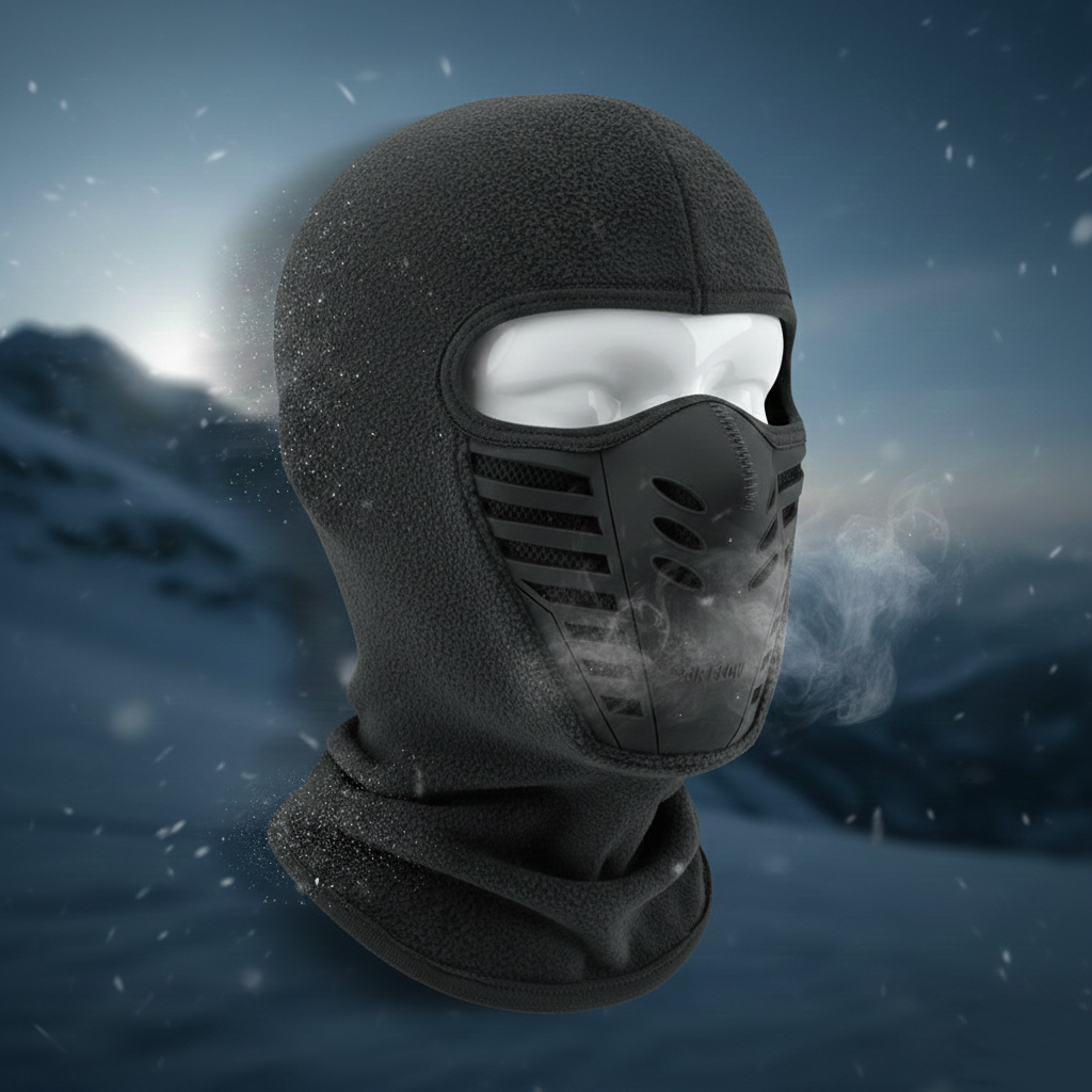 Maschera facciale invernale termica antivento a copertura totale per sport all'aperto