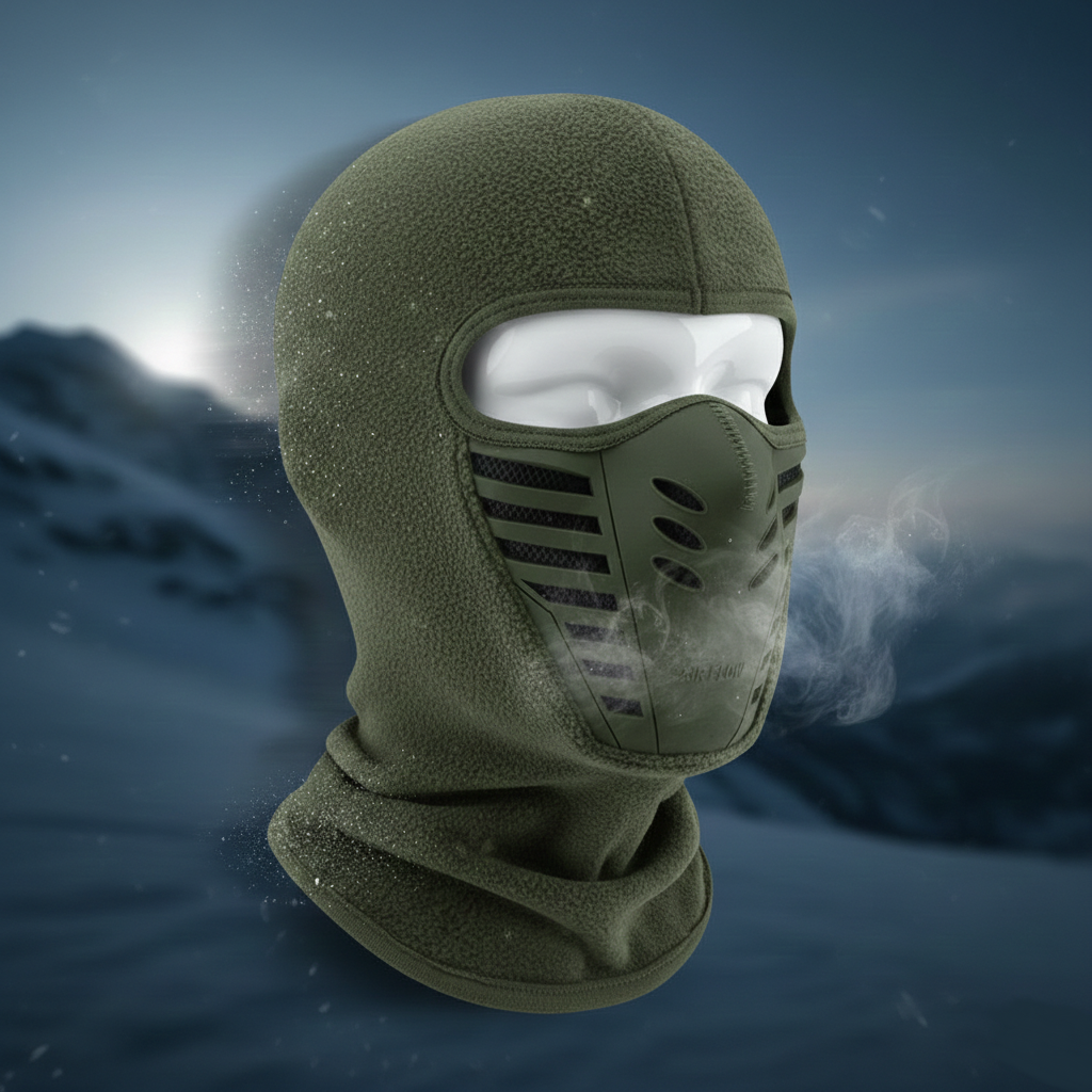 Maschera facciale invernale termica antivento a copertura totale per sport all'aperto