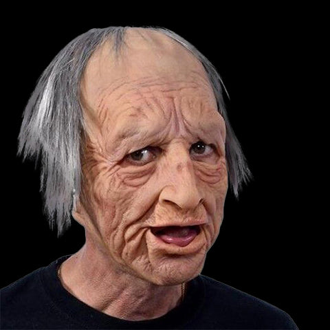 Maschera in silicone iper realistica da anziano