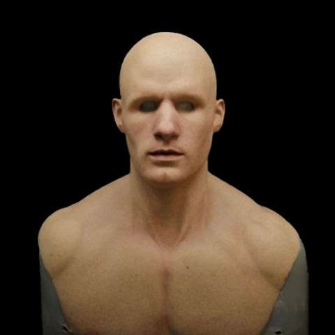 Maschera in silicone iper realistica da anziano