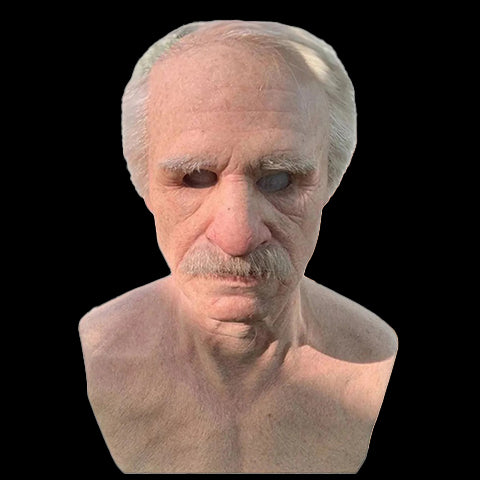Maschera in silicone iper realistica da anziano