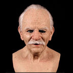 Maschera in silicone iper realistica da anziano