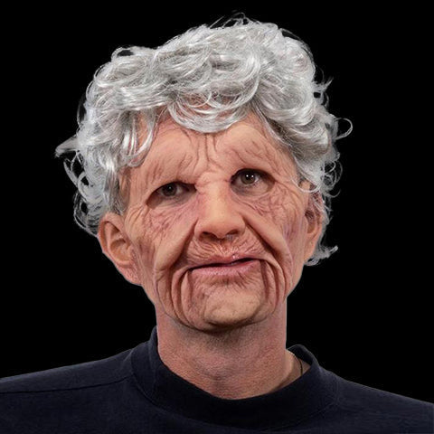 Maschera in silicone iper realistica da anziano