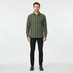 Camicia da uomo in flanella a maniche lunghe a quadri