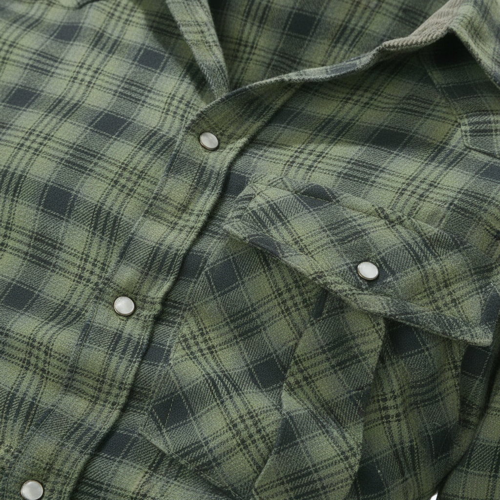 Camicia da uomo in flanella a maniche lunghe a quadri