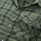 Camicia da uomo in flanella a maniche lunghe a quadri