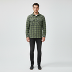 Camicia da uomo in flanella a maniche lunghe a quadri