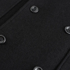 Soprabito doppiopetto nero da uomo | Elegante cappotto lungo invernale