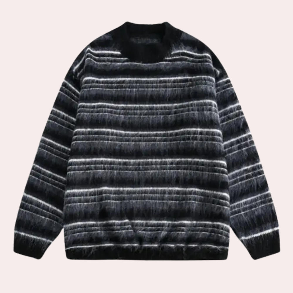 Maglione a righe da uomo: stile disinvolto e vestibilità comoda e confortevole