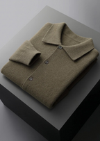 Cardigan da Uomo con Bottoni e Tasche Applicate per Sovrapposizioni di Stile