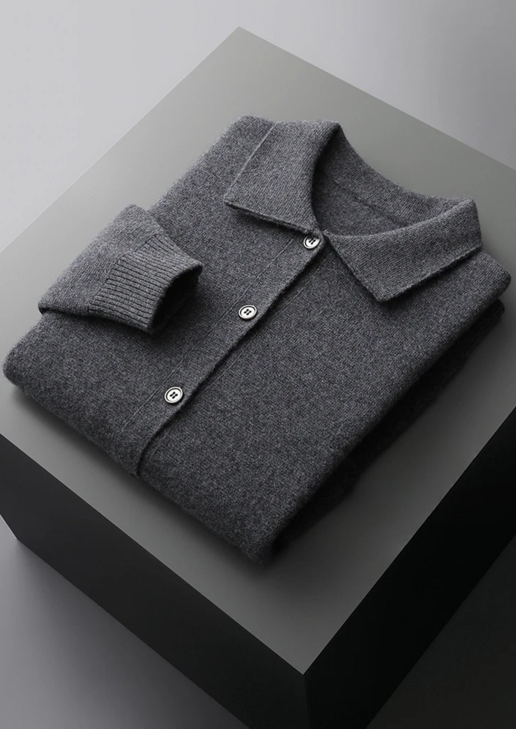 Cardigan da Uomo con Bottoni e Tasche Applicate per Sovrapposizioni di Stile