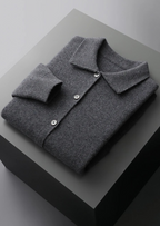 Cardigan da Uomo con Bottoni e Tasche Applicate per Sovrapposizioni di Stile