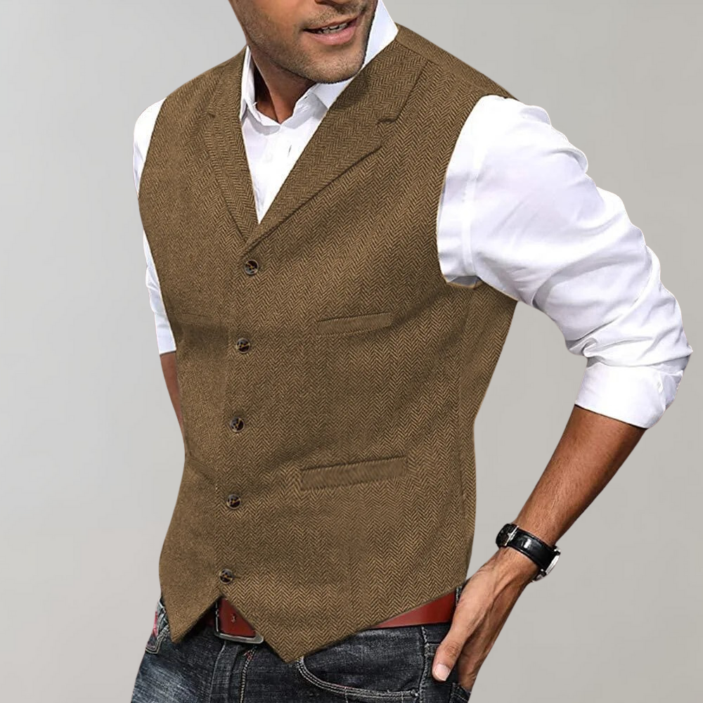Gilet casual lavorato a maglia da uomo: cardigan elegante e versatile
