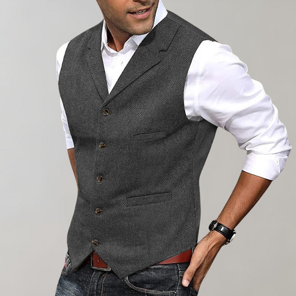 Gilet casual lavorato a maglia da uomo: cardigan elegante e versatile