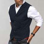 Gilet casual lavorato a maglia da uomo: cardigan elegante e versatile