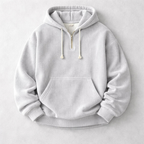 Felpa con cappuccio da uomo con zip a quarti casual comfort