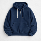 Felpa con cappuccio da uomo con zip a quarti casual comfort