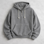 Felpa con cappuccio da uomo con zip a quarti casual comfort