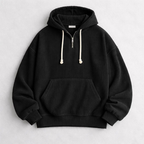 Felpa con cappuccio da uomo con zip a quarti casual comfort
