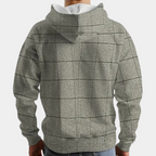 Felpa con cappuccio da uomo con motivo a quadri | Comfort e stile versatile