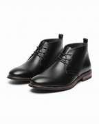 Stivaletti Chukka neri classici da uomo con comoda suola antiscivolo