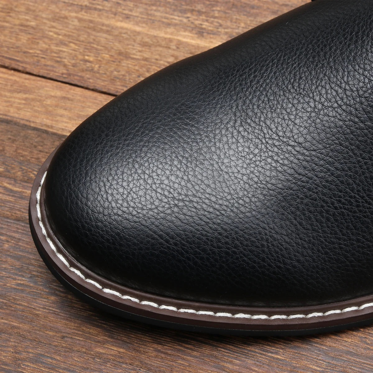 Stivaletti Chukka neri classici da uomo con comoda suola antiscivolo