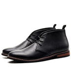 Stivaletti Chukka neri classici da uomo con comoda suola antiscivolo