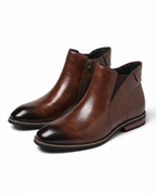 Stivaletti Chelsea classici in pelle da uomo - Resistente stile con cerniera laterale