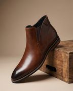 Stivaletti Chelsea classici in pelle da uomo - Resistente stile con cerniera laterale