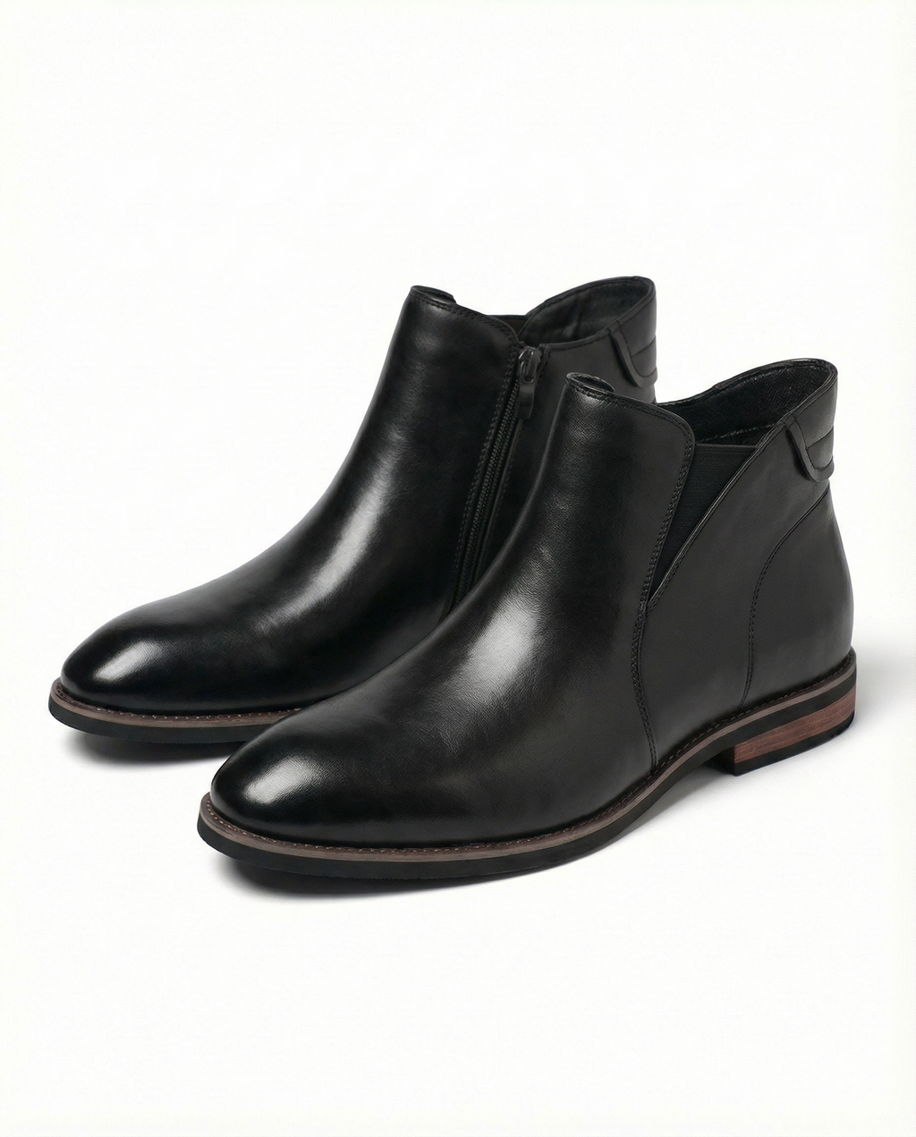 Stivaletti Chelsea classici in pelle da uomo - Resistente stile con cerniera laterale