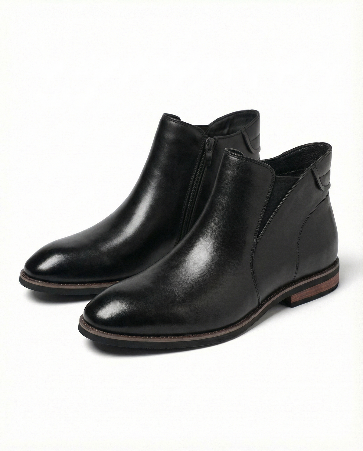 Stivaletti Chelsea classici in pelle da uomo - Resistente stile con cerniera laterale