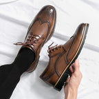 Scarpe eleganti brogue classiche in pelle da uomo