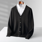 Cardigan classico da uomo con bottoni per uno stile versatile