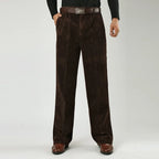 Pantaloni classici da uomo in velluto a coste per il comfort quotidiano