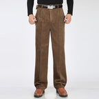 Pantaloni classici da uomo in velluto a coste per il comfort quotidiano
