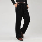 Pantaloni classici da uomo in velluto a coste per il comfort quotidiano